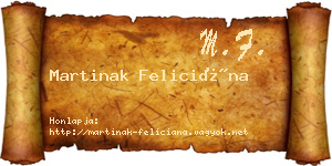 Martinak Feliciána névjegykártya